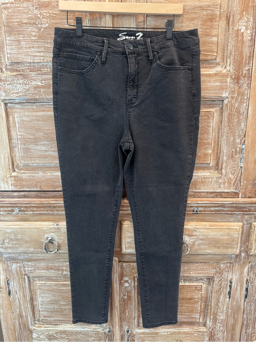 Seven7 Black High-Rise Skinny Jeans Size 12